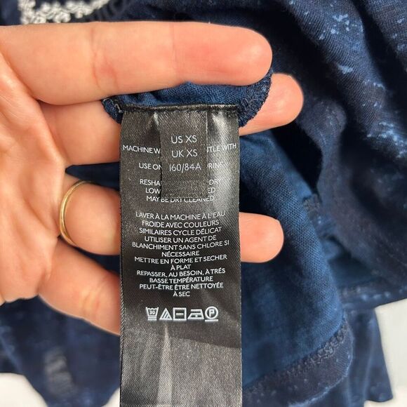 Anthropologie Pilcro Orchid Embroidered Flounce Peplum Top - Picture 8 of 9